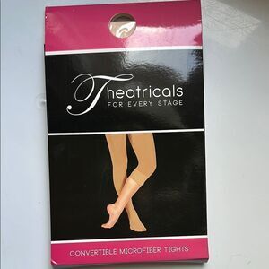 New in packaging Theatricals Convertible Microfiber Ballet Pink Tights - Small